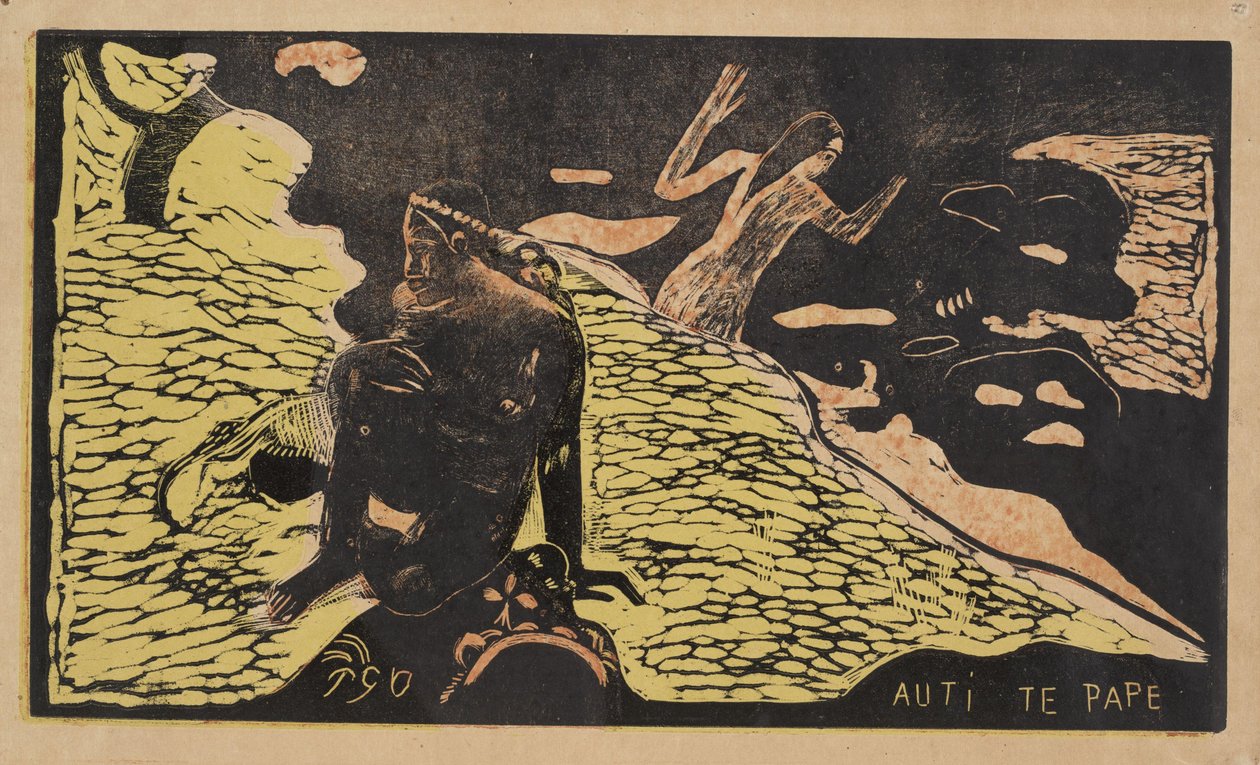 Auti Te Pape Kvinder ved floden Fra Noa Noa-serien, 1893-1894 af Paul Gauguin