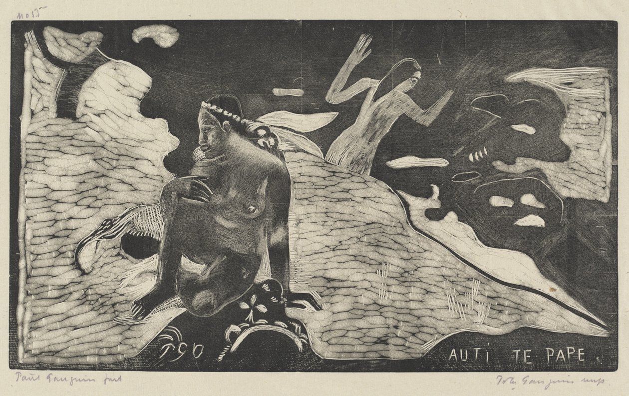 Auti te Pape kvinder ved floden, 18941895. af Paul Gauguin