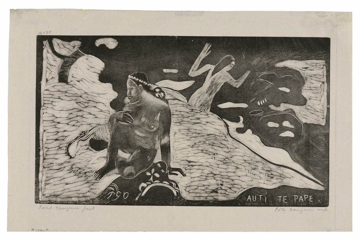 Auti te pape (Kvinder ved floden) fra Noa Noa Suite af Paul Gauguin