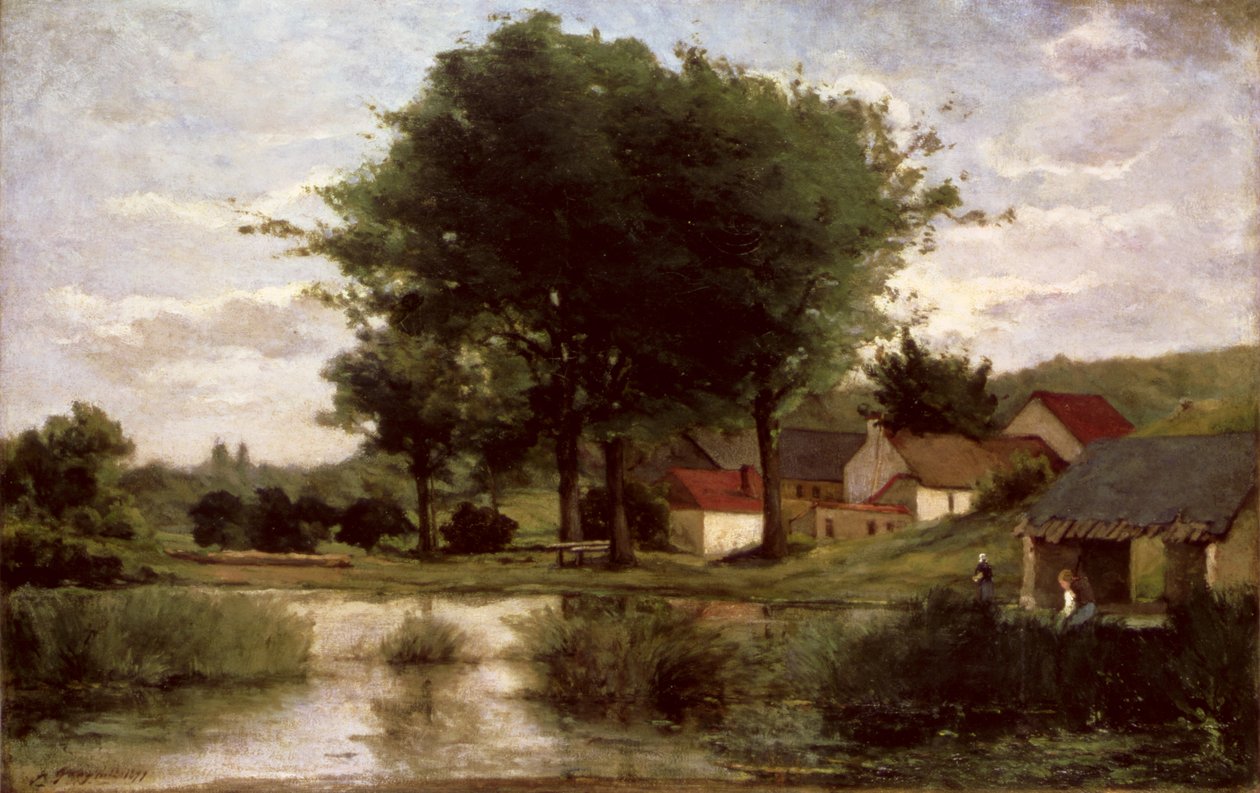 Efterårslandskab, 1877 af Paul Gauguin