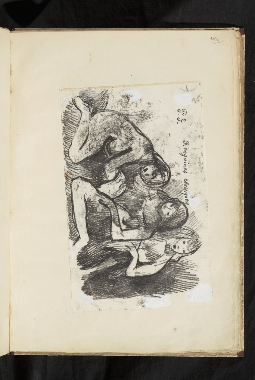 Før og efter - Nativity fragment af Paul Gauguin
