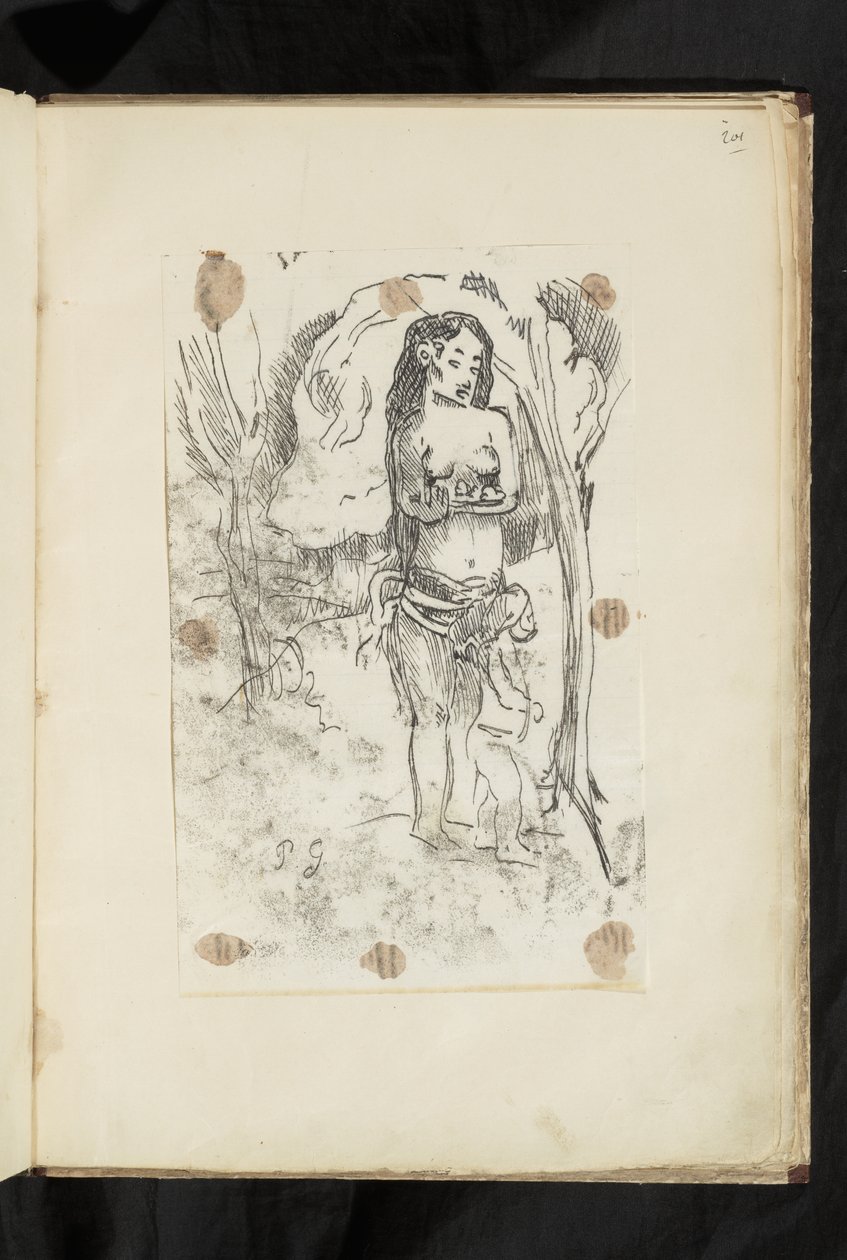 Før og efter - Kvinde og barn af Paul Gauguin