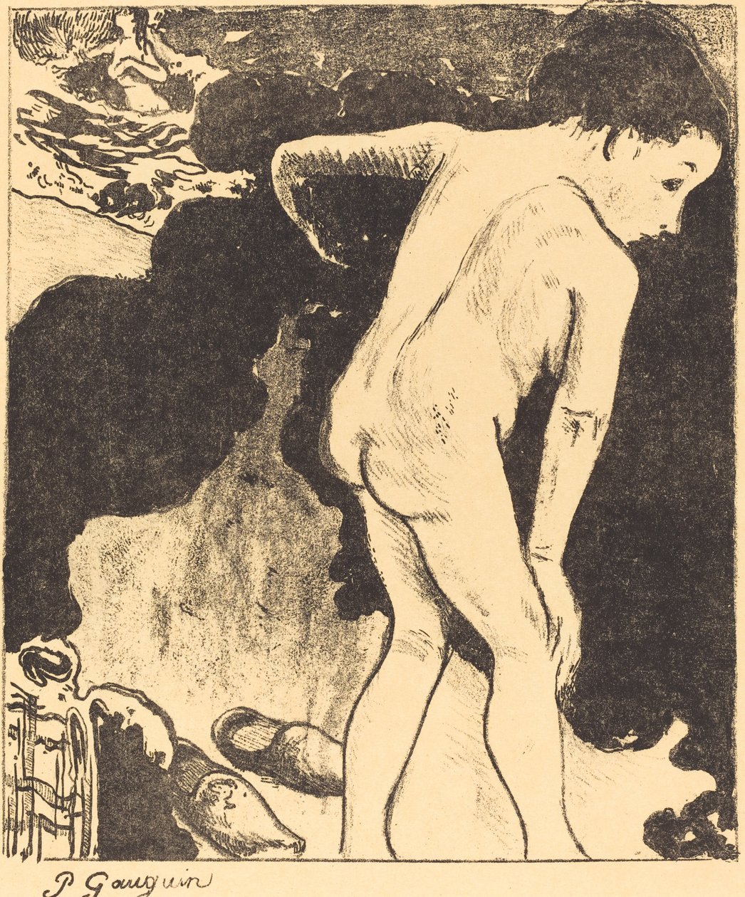 Badegæster i Bretagne af Paul Gauguin