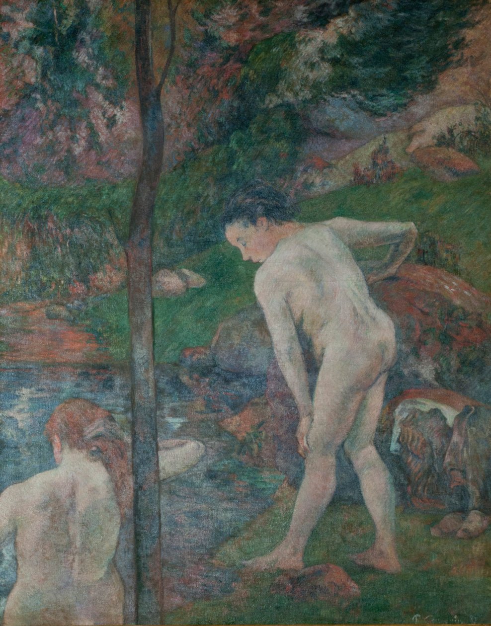 Badende i Bretagne To badende, 1887. af Paul Gauguin