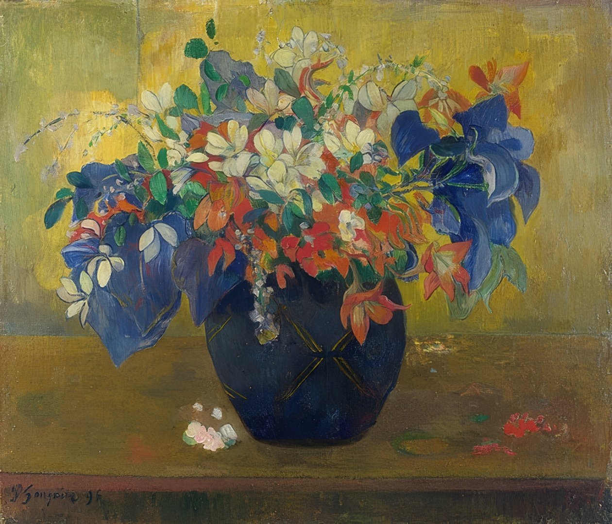 Blomster i en vase 1896 af Paul Gauguin