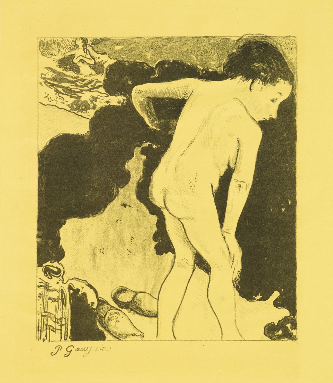 Bretonische Badende af Paul Gauguin