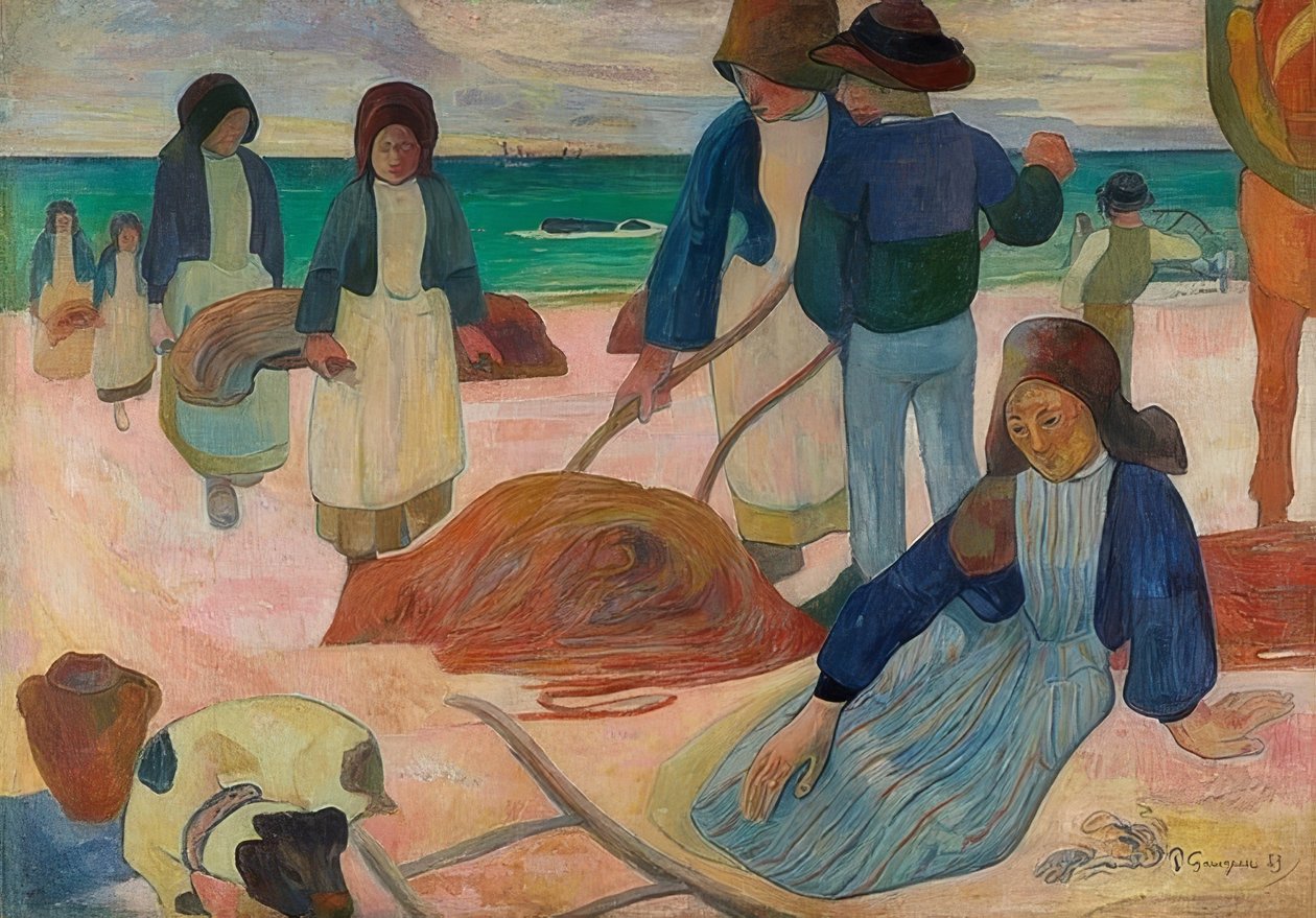 Bretonske tangsamlere (II) (Ramasseuses de varech (II)). 1889 af Paul Gauguin