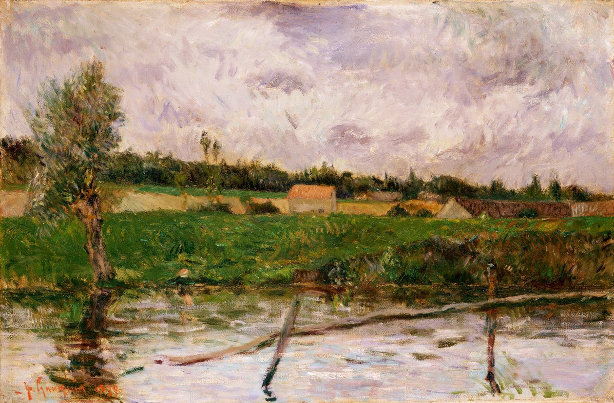 Brittany Countryside, 1879 af Paul Gauguin