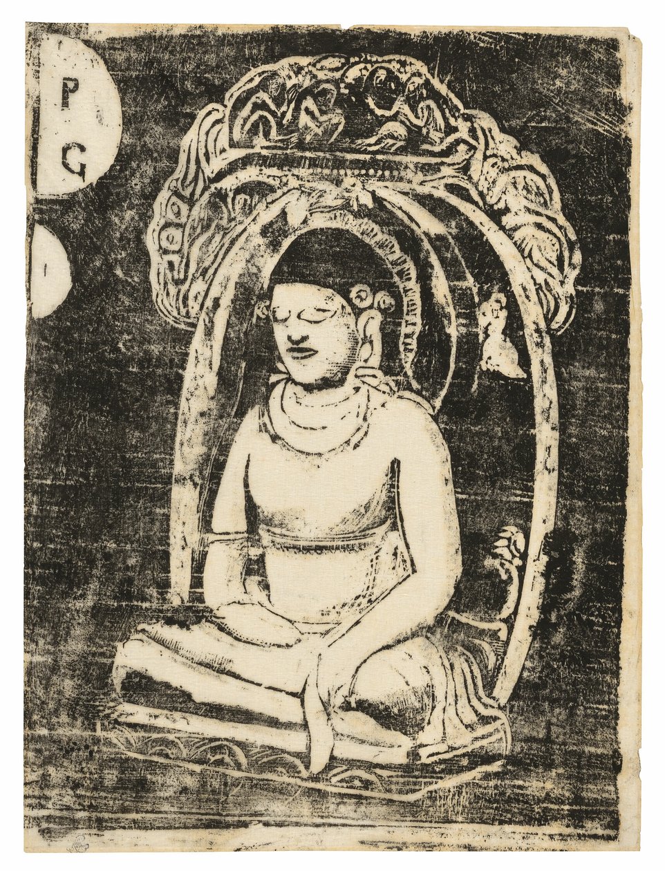 Buddha, fra Suite of Late Wood-Block Prints af Paul Gauguin