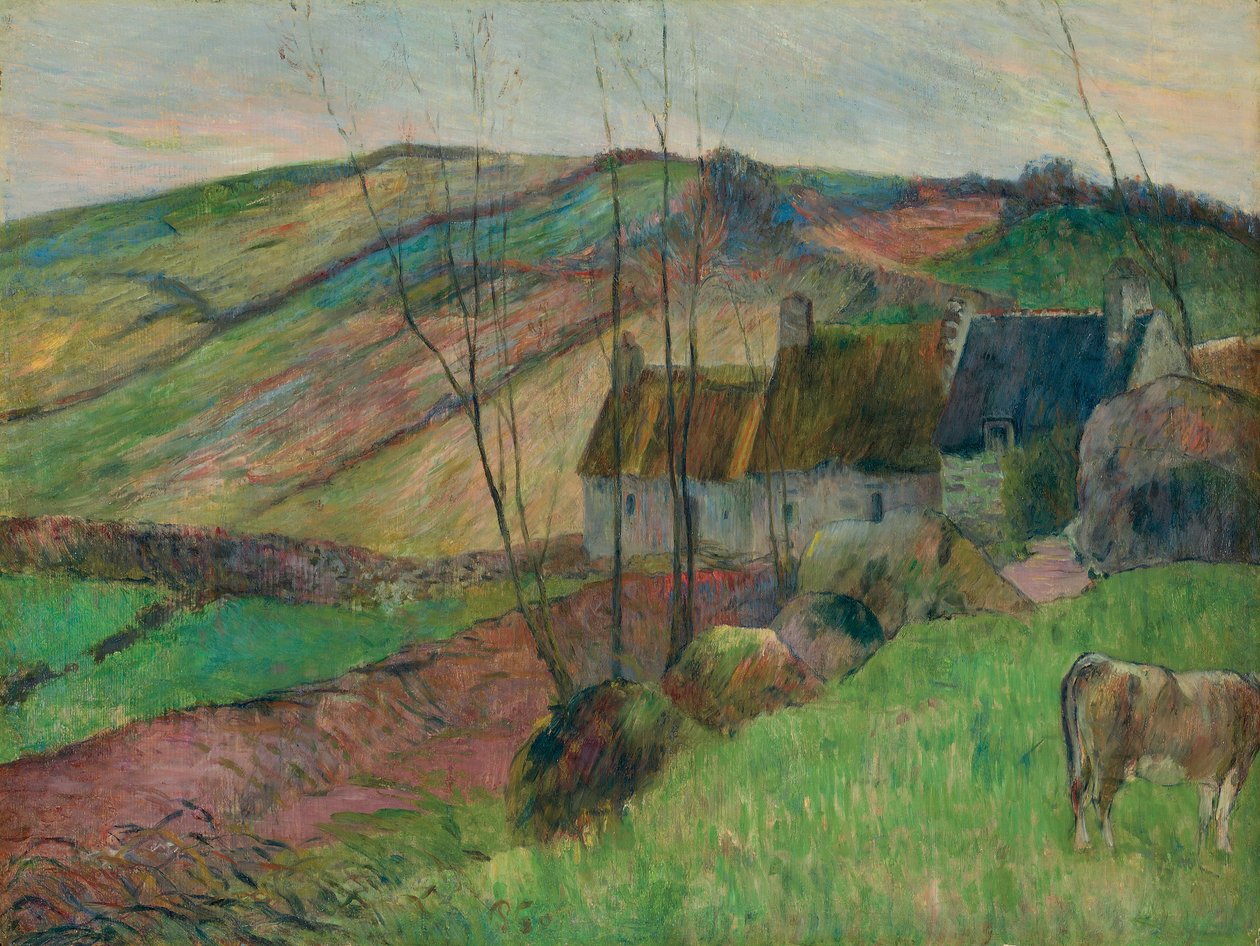 Hytter på flankerne af Mont Sainte-Marguerite; Hytter på siden af ​​Montagne Sainte-Marguerite, 1888 af Paul Gauguin