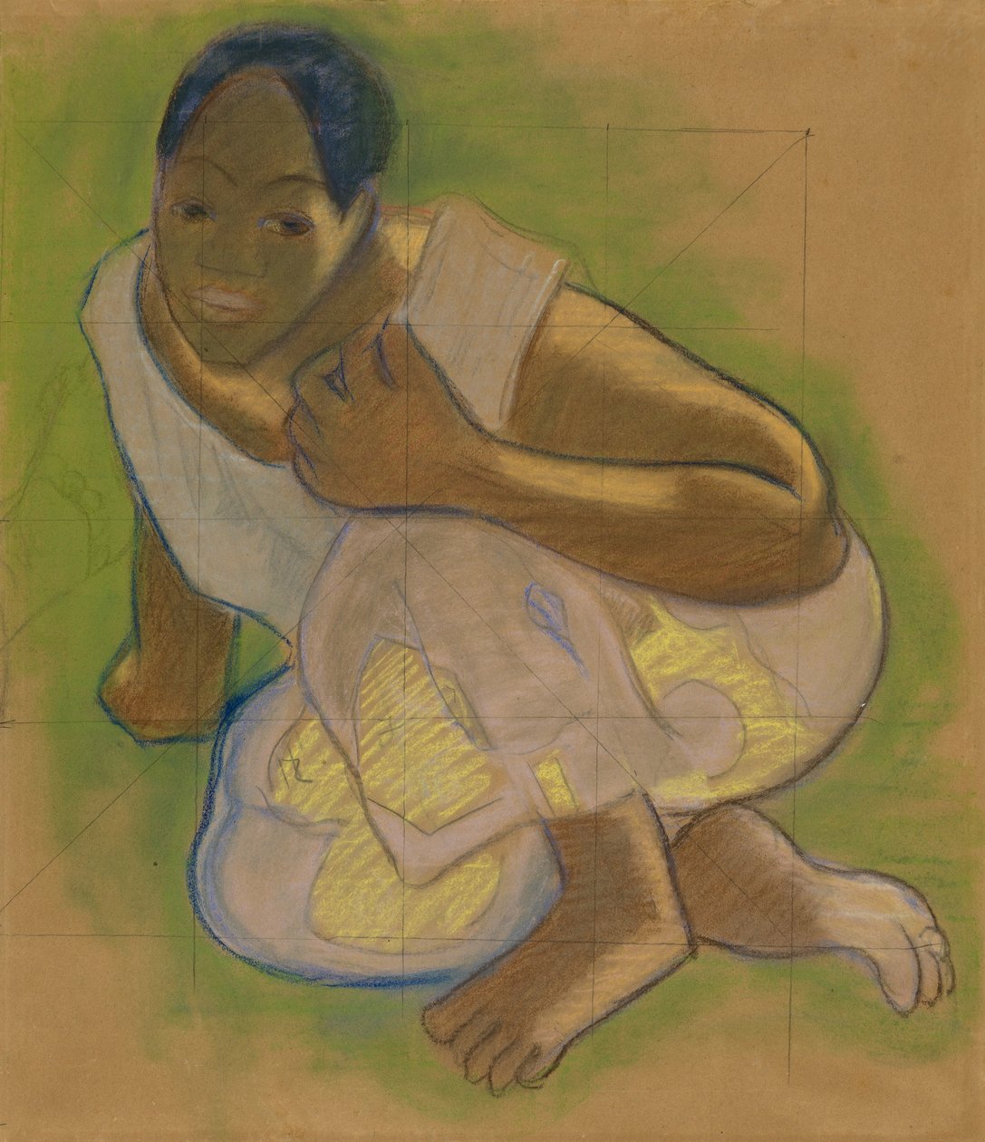 Crouching Tahitian Woman: Study for Nafea Faaipoipo af Paul Gauguin