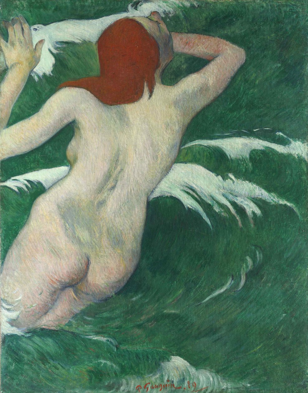 In the Waves, eller Ondine In the Waves eller Undine, 1889. af Paul Gauguin