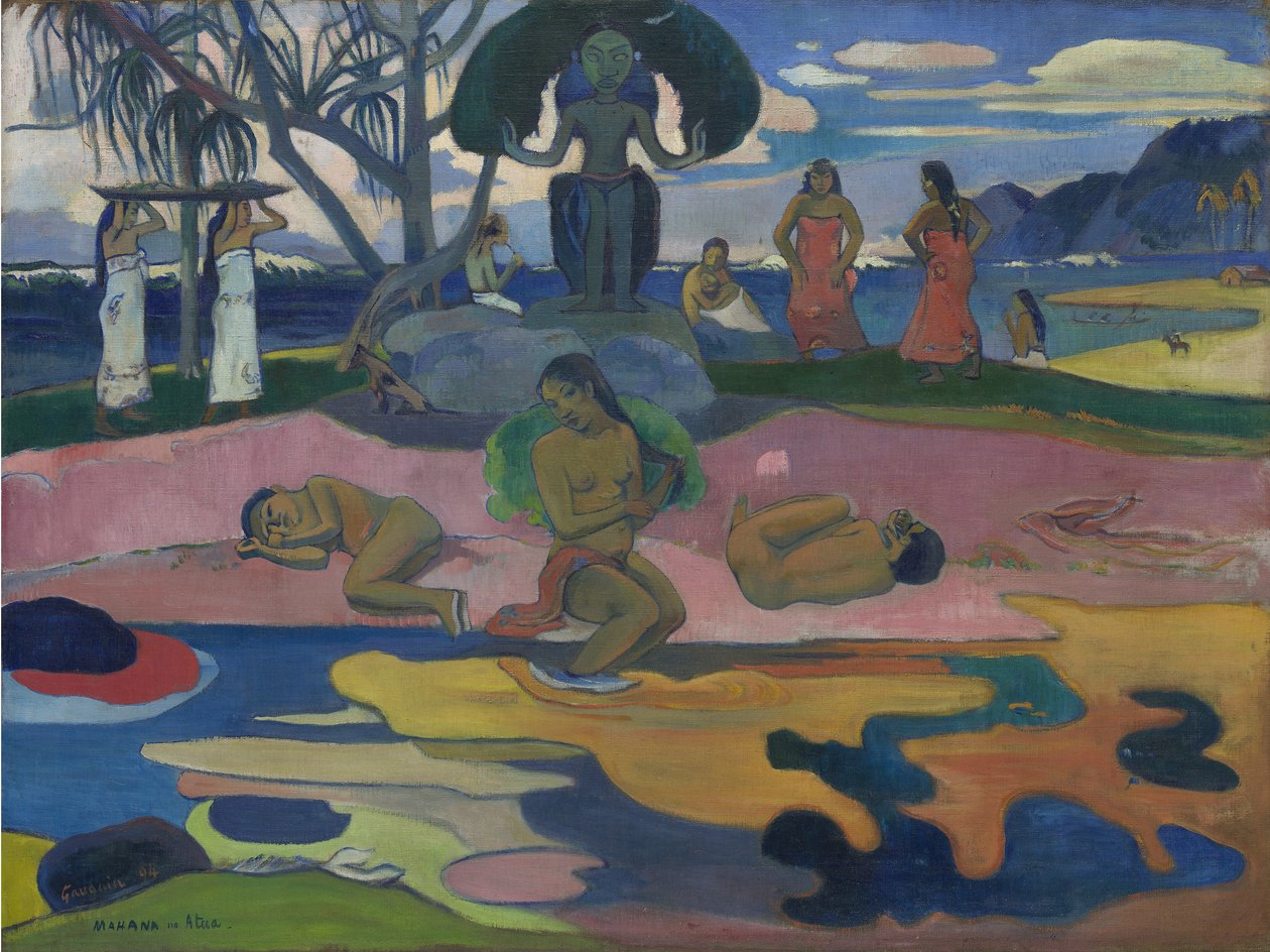 Guds dag (Mahana no Atua) 1894 (olie på lærred) af Paul Gauguin