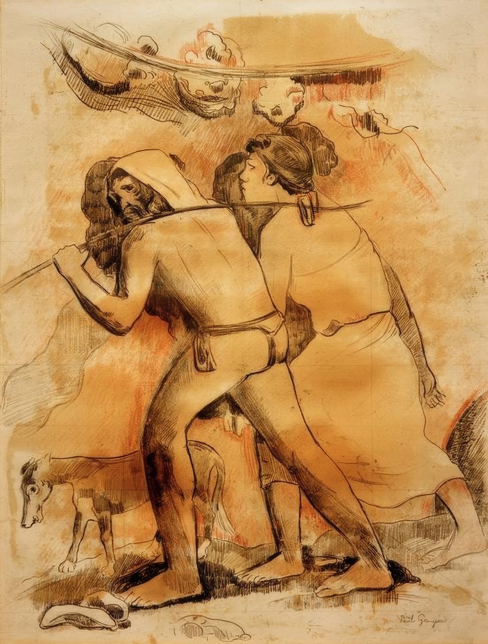 Afgangen (Adam og Eva) af Paul Gauguin