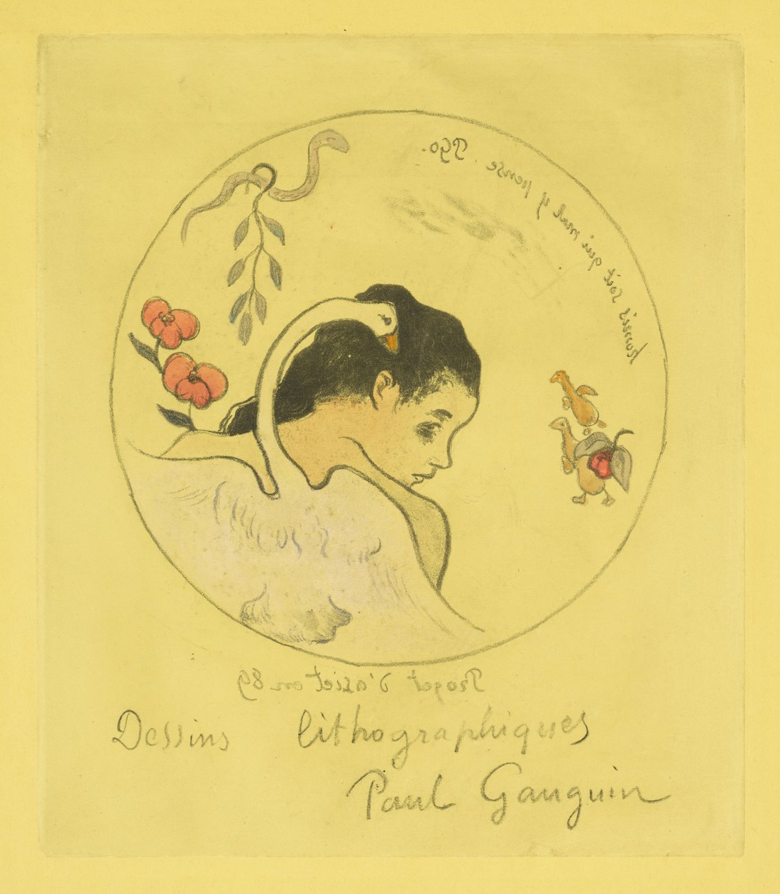 Design til en Kina-plade, 1889 af Paul Gauguin