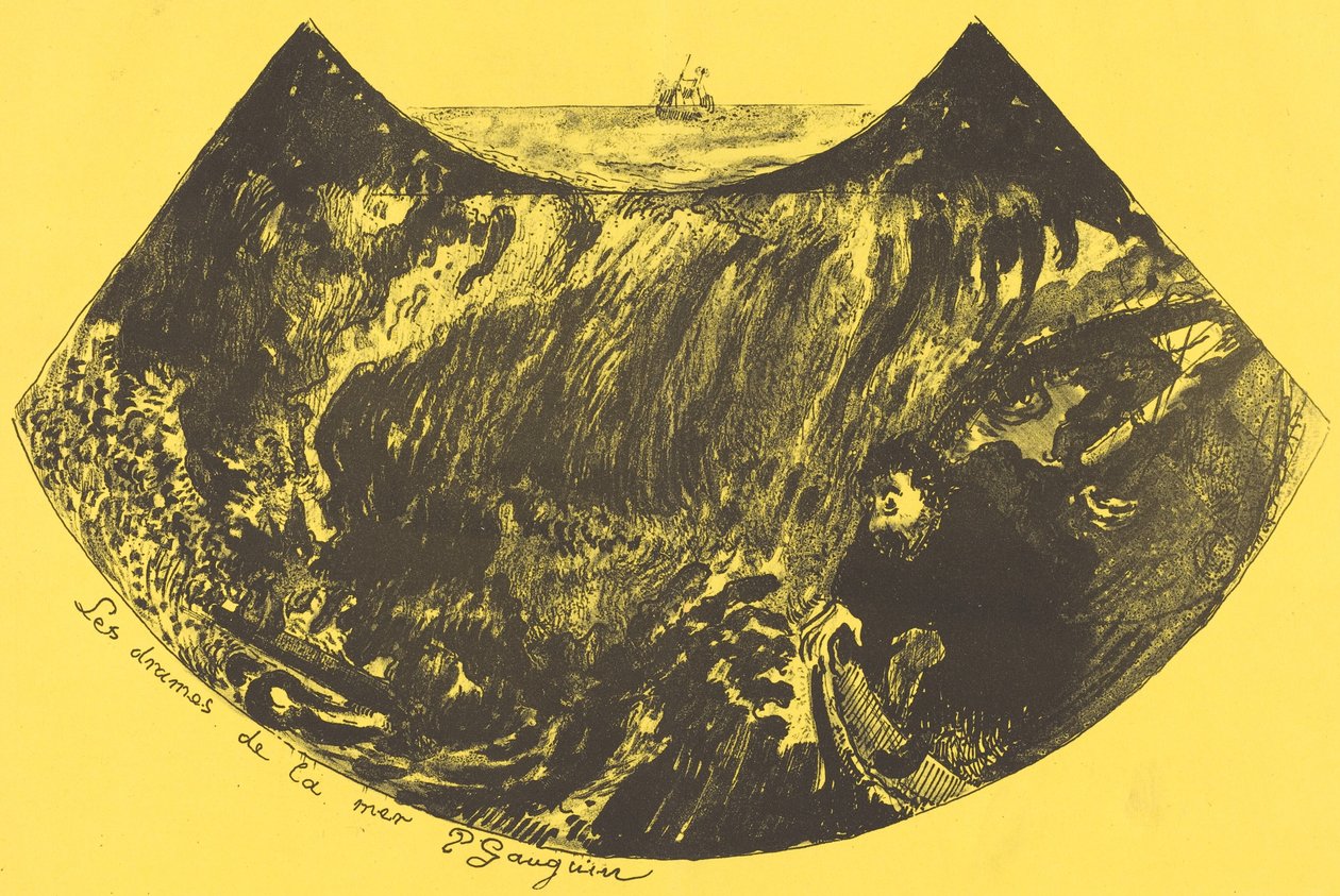 Dramas of the Sea: A Descent into the Maelstrom Les drames de la mer, 1889. af Paul Gauguin