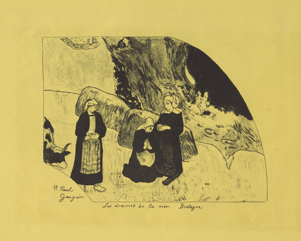 Havets dramaer: Bretagne, 1889 af Paul Gauguin