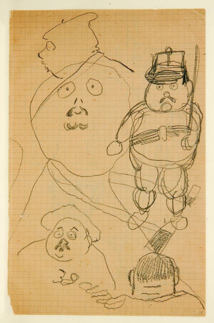 Tegning fra et album med tegninger produceret til den unge Jacques Bousquet, 1889-90 af Paul Gauguin