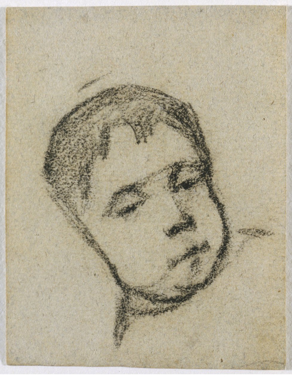 Emil Gauguin som barn, Hoved på en pude, ca. 1875-1876. af Paul Gauguin