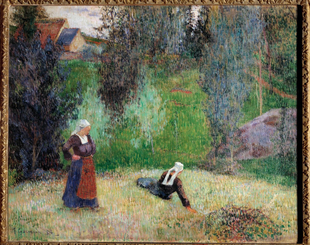 First Flowers of Bretagne Maleri af Paul Gauguin (1848-1903) af Paul Gauguin