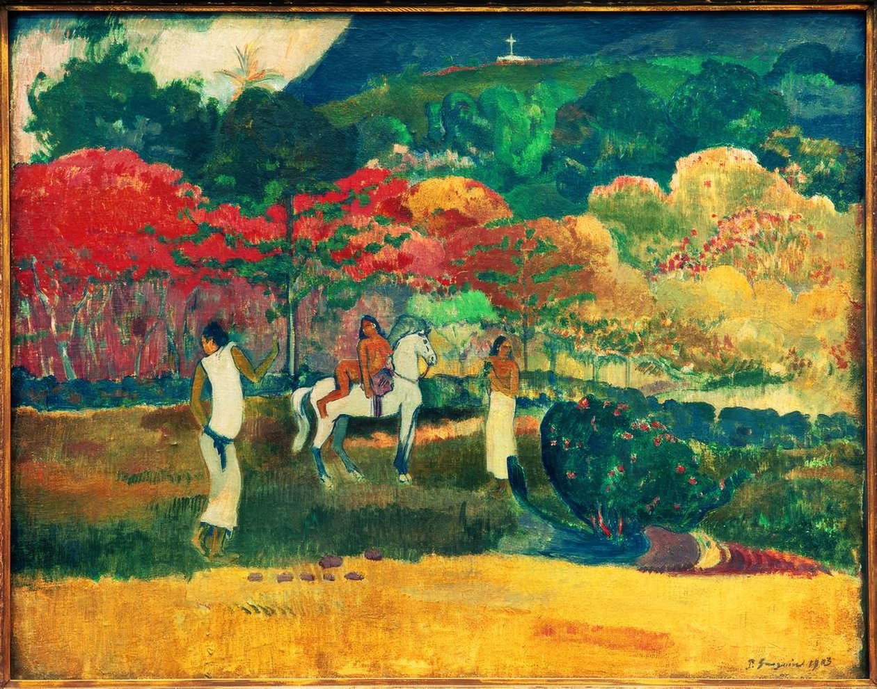 Kvinder med hvid hest af Paul Gauguin