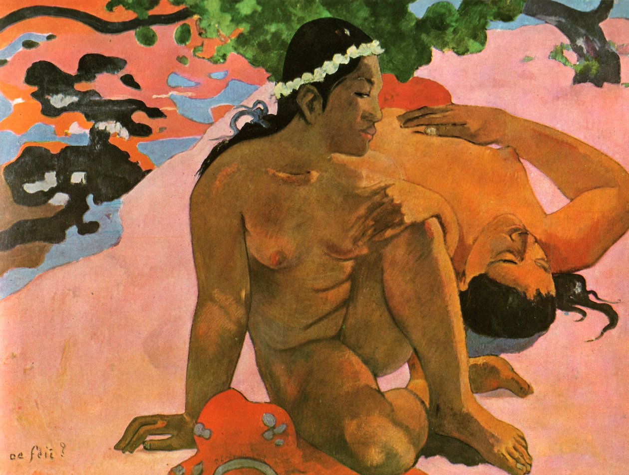 Fransk:  Aha oe Feii (Hvad! Er du jaloux) Aha Oe Feii af Paul Gauguin
