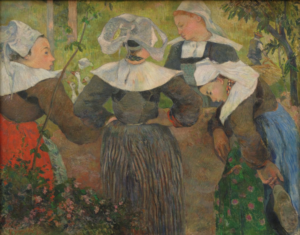 Fransk: Bretonnes causant, ou La Danse des quatre Bretonnes Four Bretonnes Women af Paul Gauguin