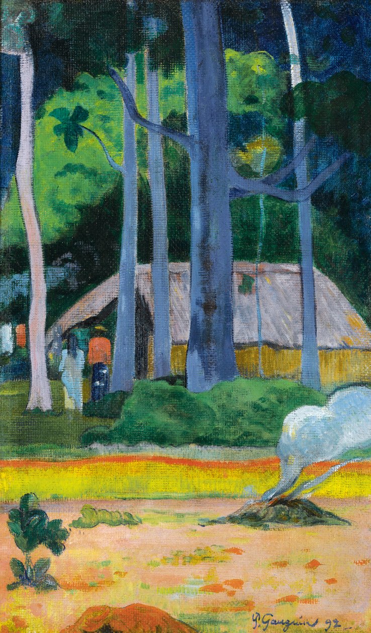 Fransk: Cabane sous les arbres af Paul Gauguin