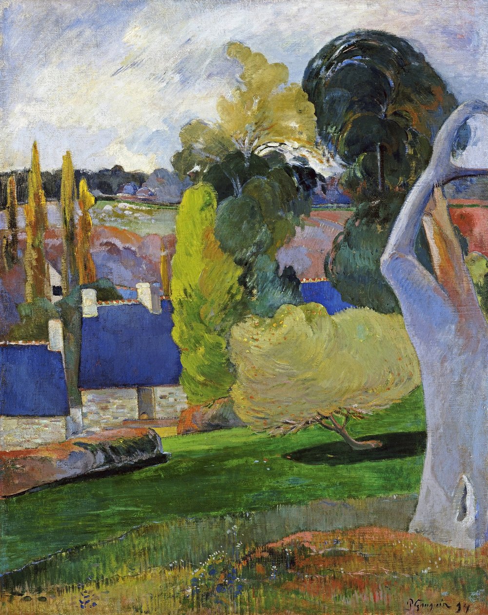 Fransk:  Ferme en Bretagne II En gård i Bretagne II af Paul Gauguin