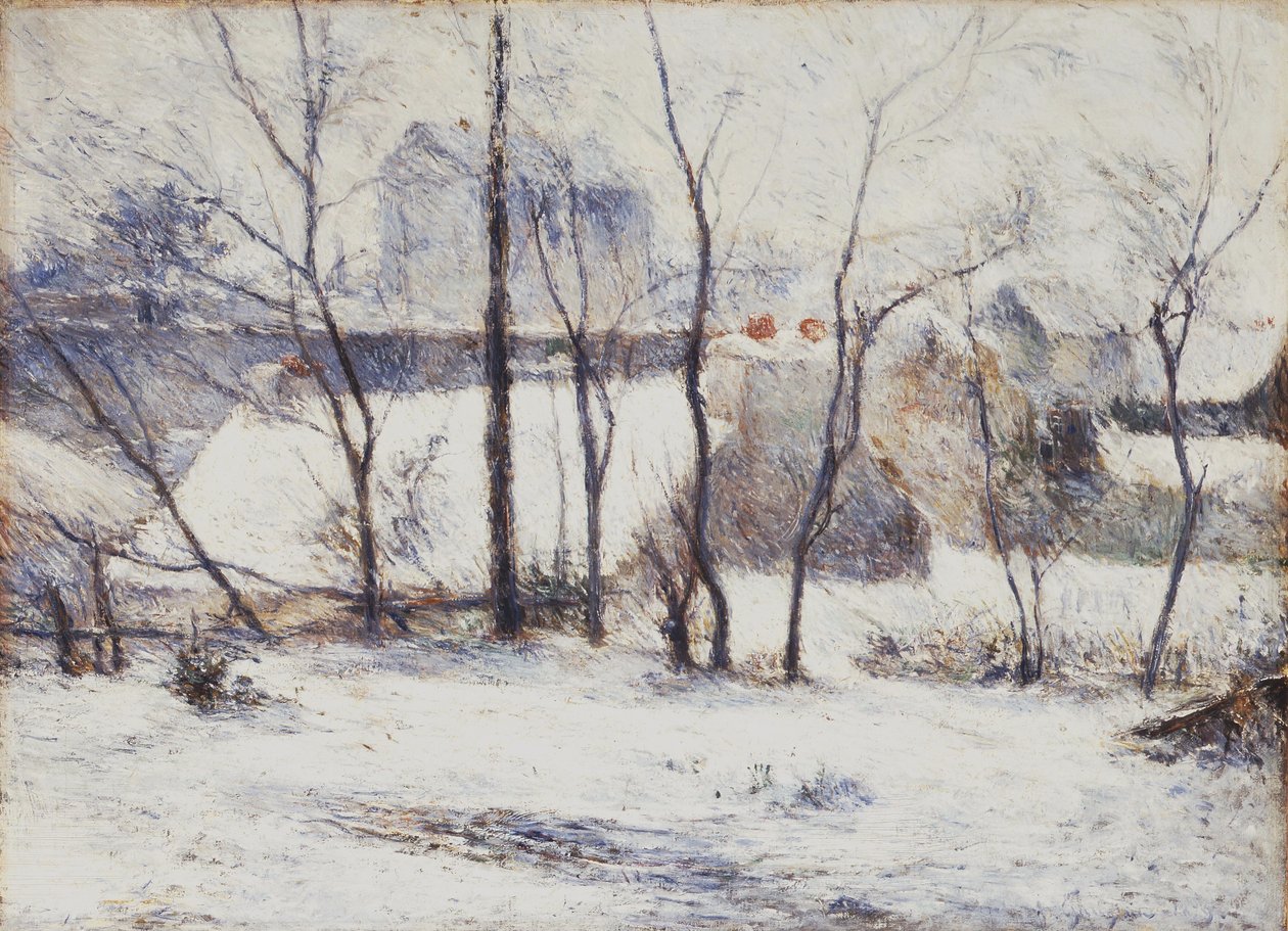 Fransk: La Neige à Vaugirard II, ou Jardin sous la neige I Have under sne af Paul Gauguin