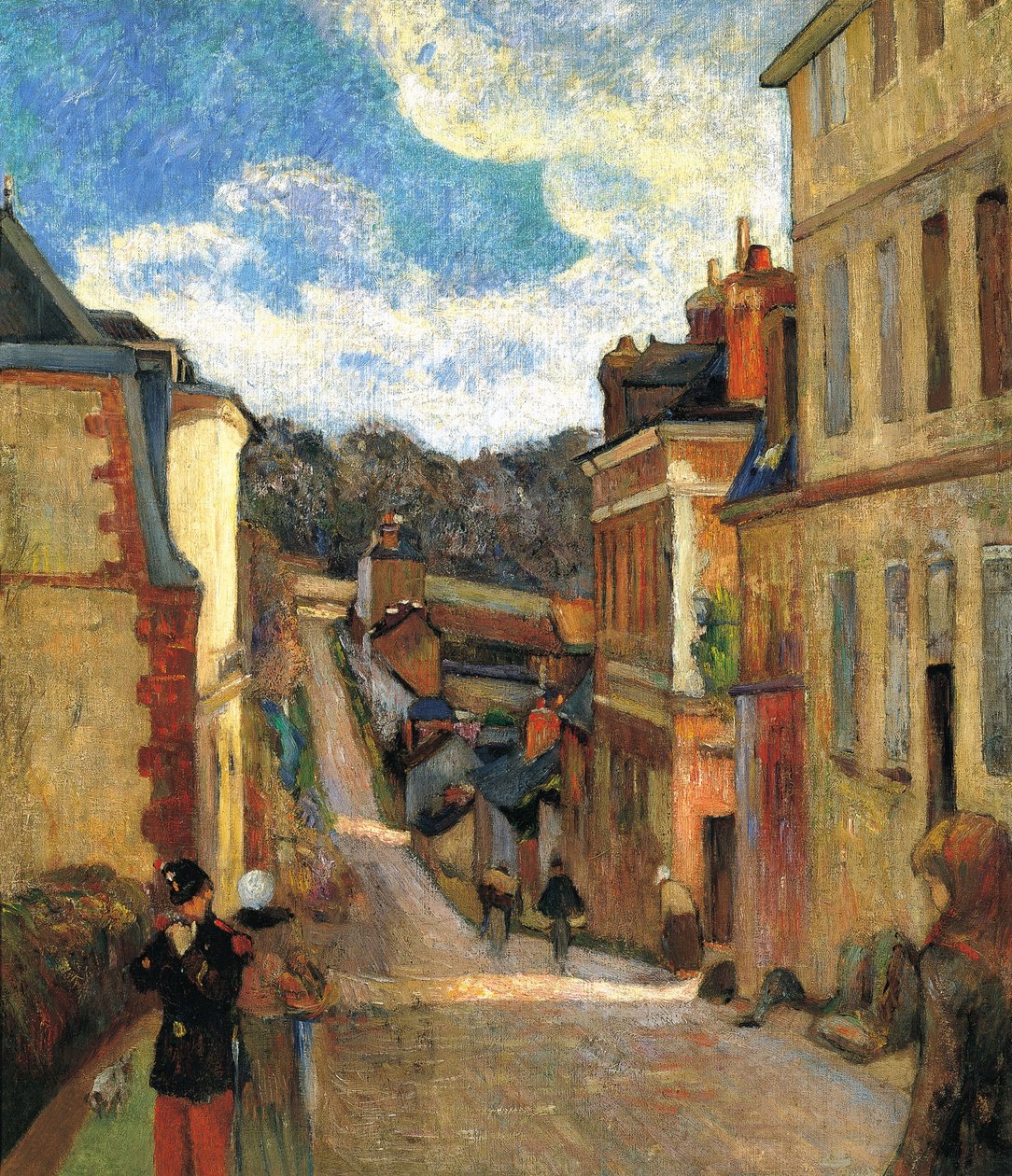 Fransk: La rue Jouvenet à Rouen Rue Jouvenet i Rouen af Paul Gauguin