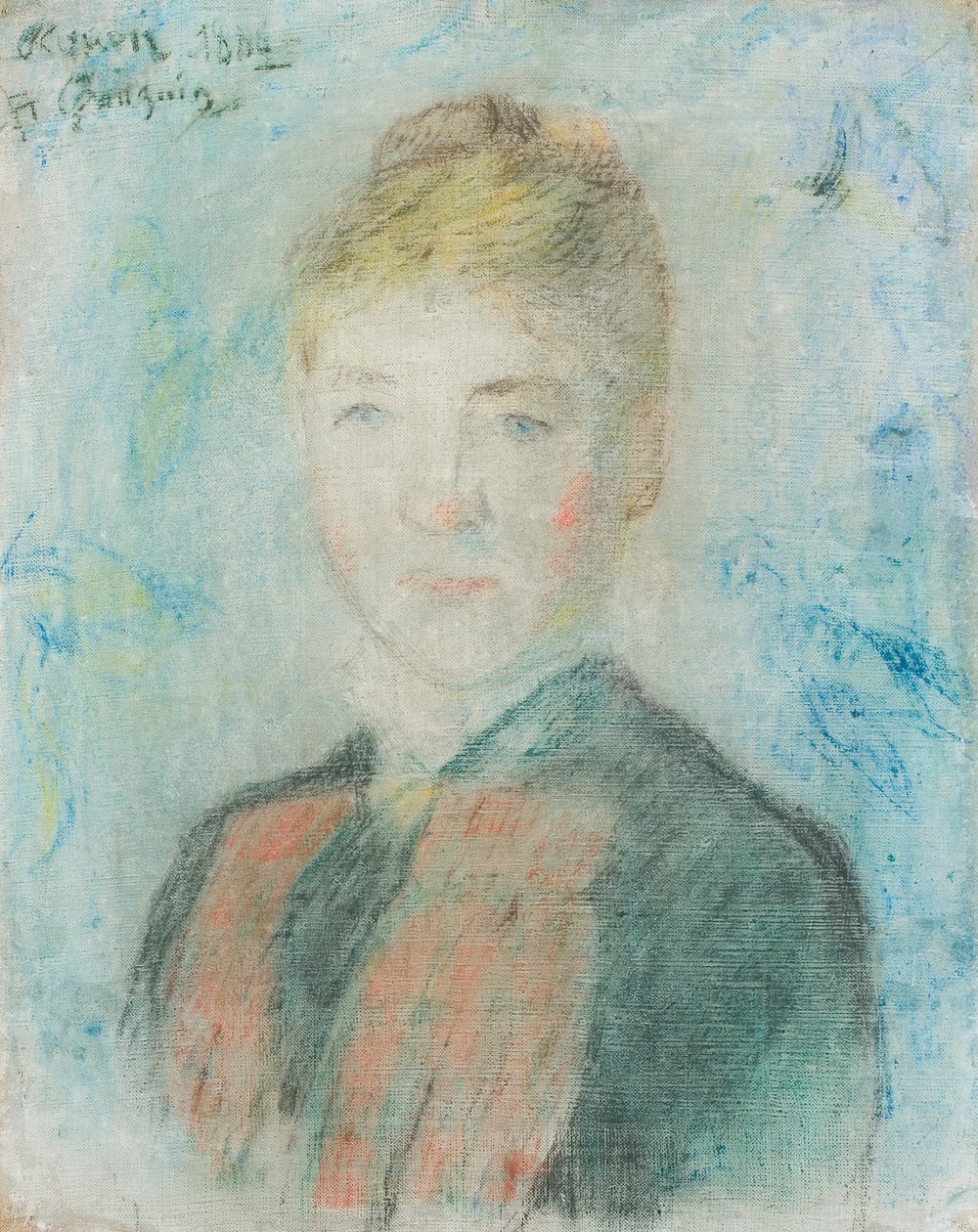 Fransk:  Mlle S. Manthey, Portrait de Sophie Margrethe Manthey Mlle S. Manthey af Paul Gauguin