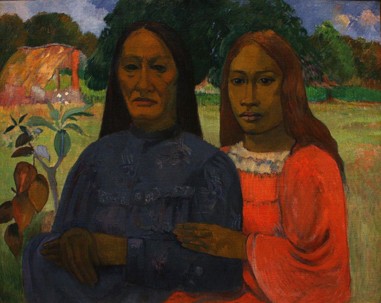 Fransk:  Mère et fille Mor og datter af Paul Gauguin