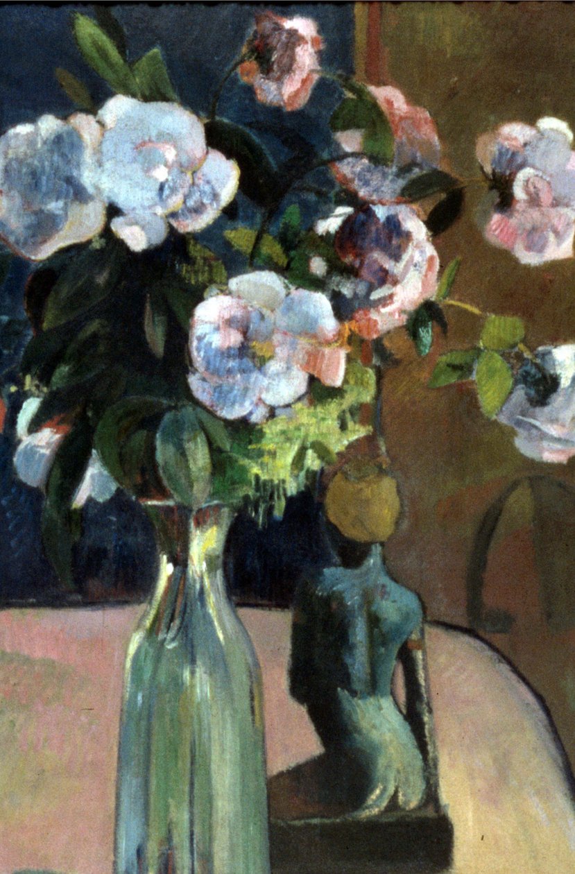 Fransk: Nature morte à la statuette, ou Roses et statuette Roses and Statuette af Paul Gauguin