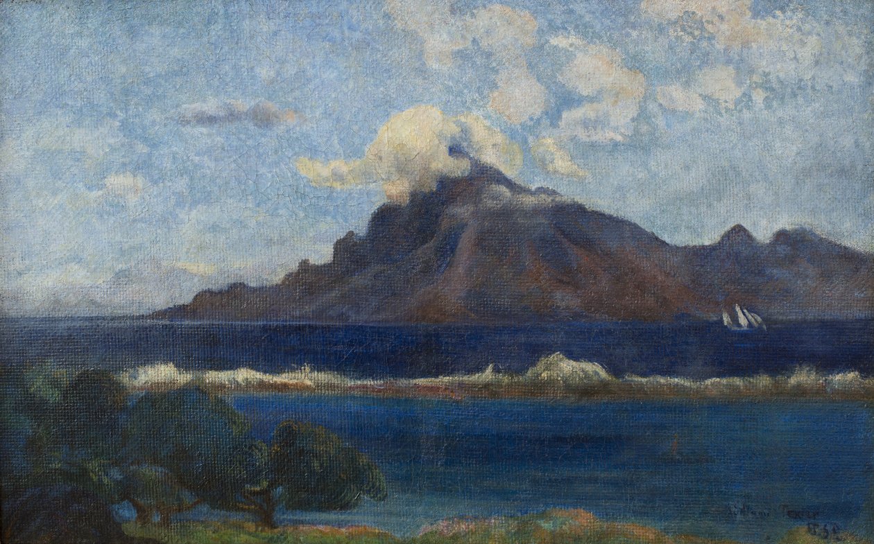 Fransk: Paysage de Te vaa af Paul Gauguin