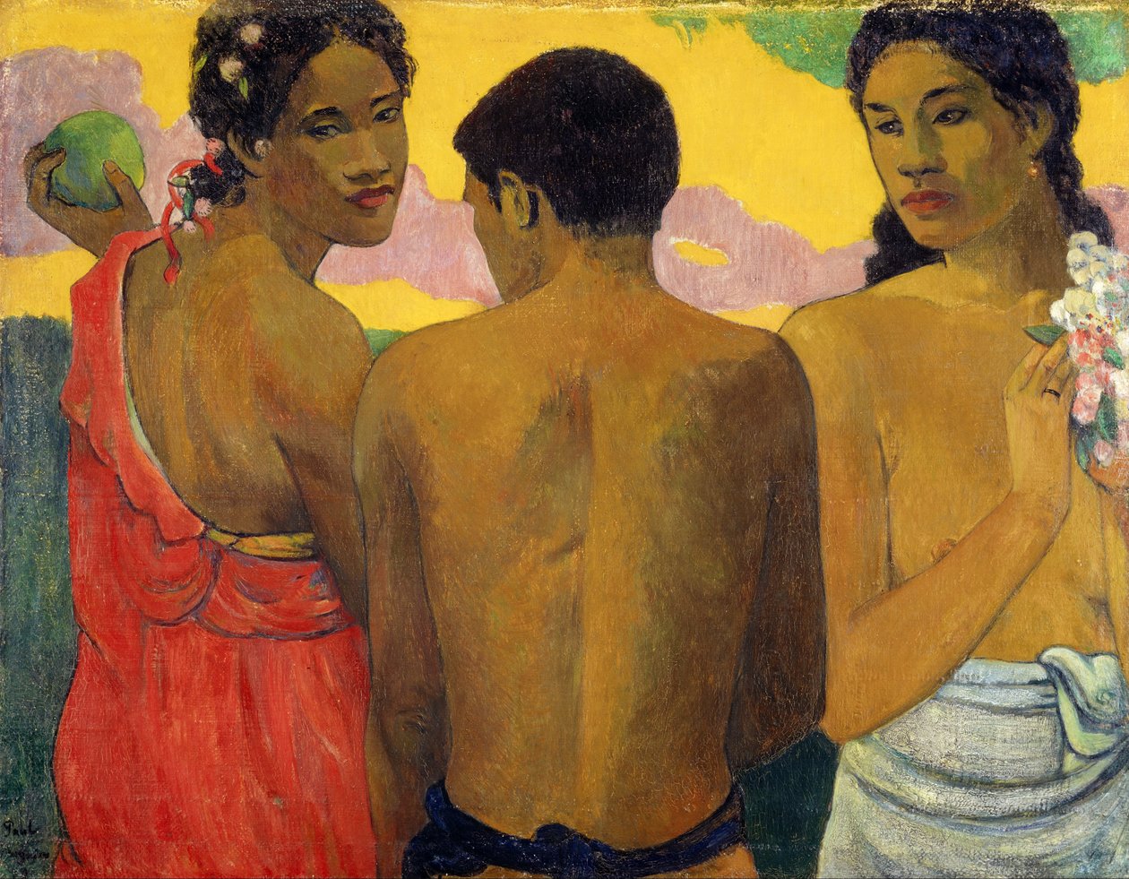 Fransk: Trois Tahitiens, eller Samtale mellem tre tahitianere af Paul Gauguin