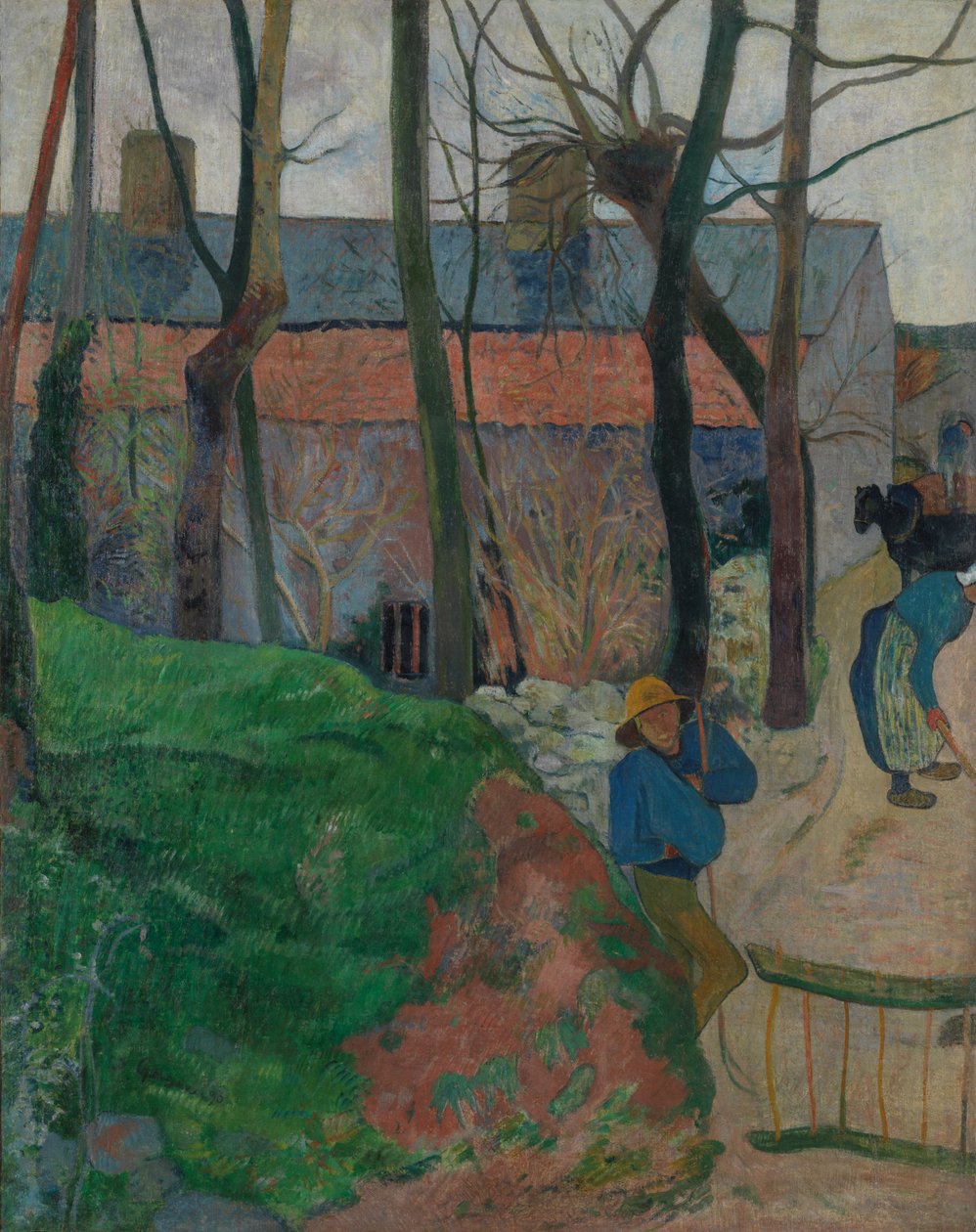 Huse i Le Pouldu af Paul Gauguin