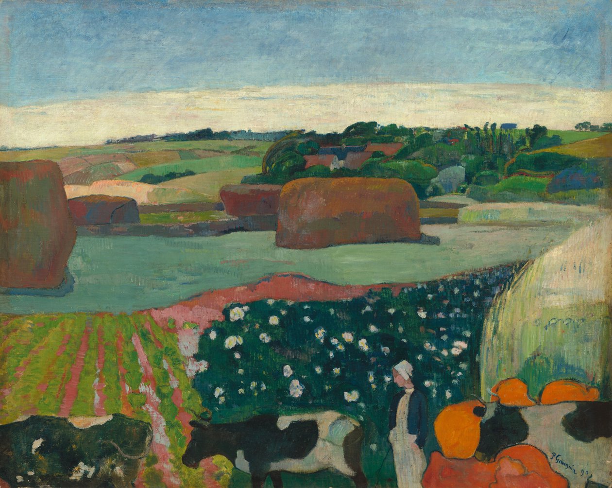 Høstakke i Bretagne, 1890. af Paul Gauguin
