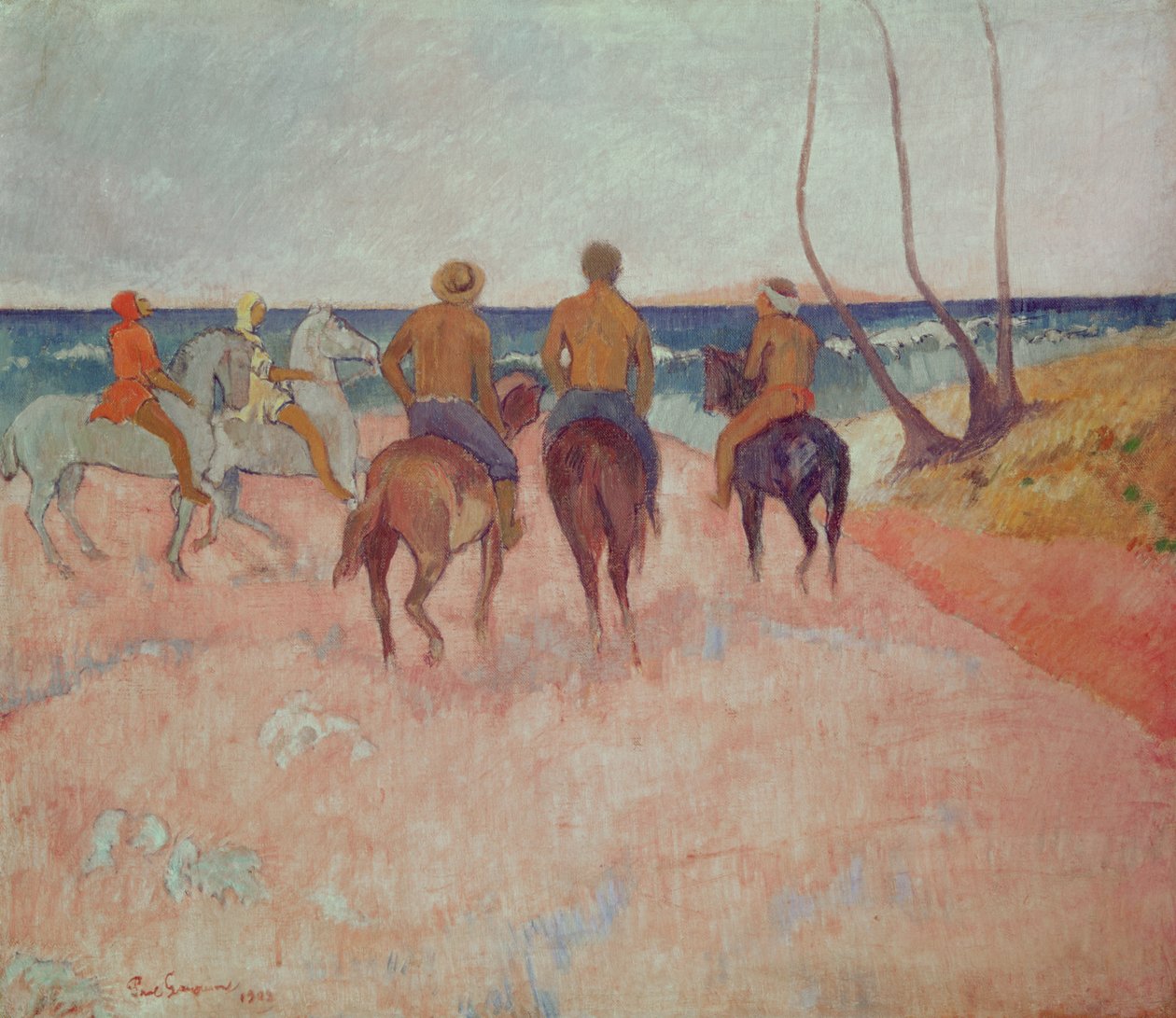 Rytter på stranden (Hiva Hoa) 1902 af Paul Gauguin