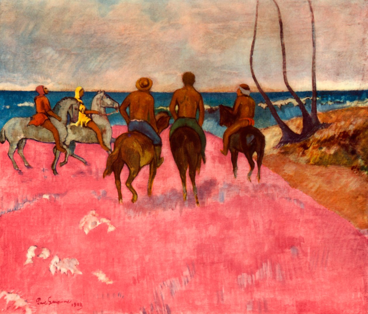 Ryttere på kysten, 1902, 1937. af Paul Gauguin