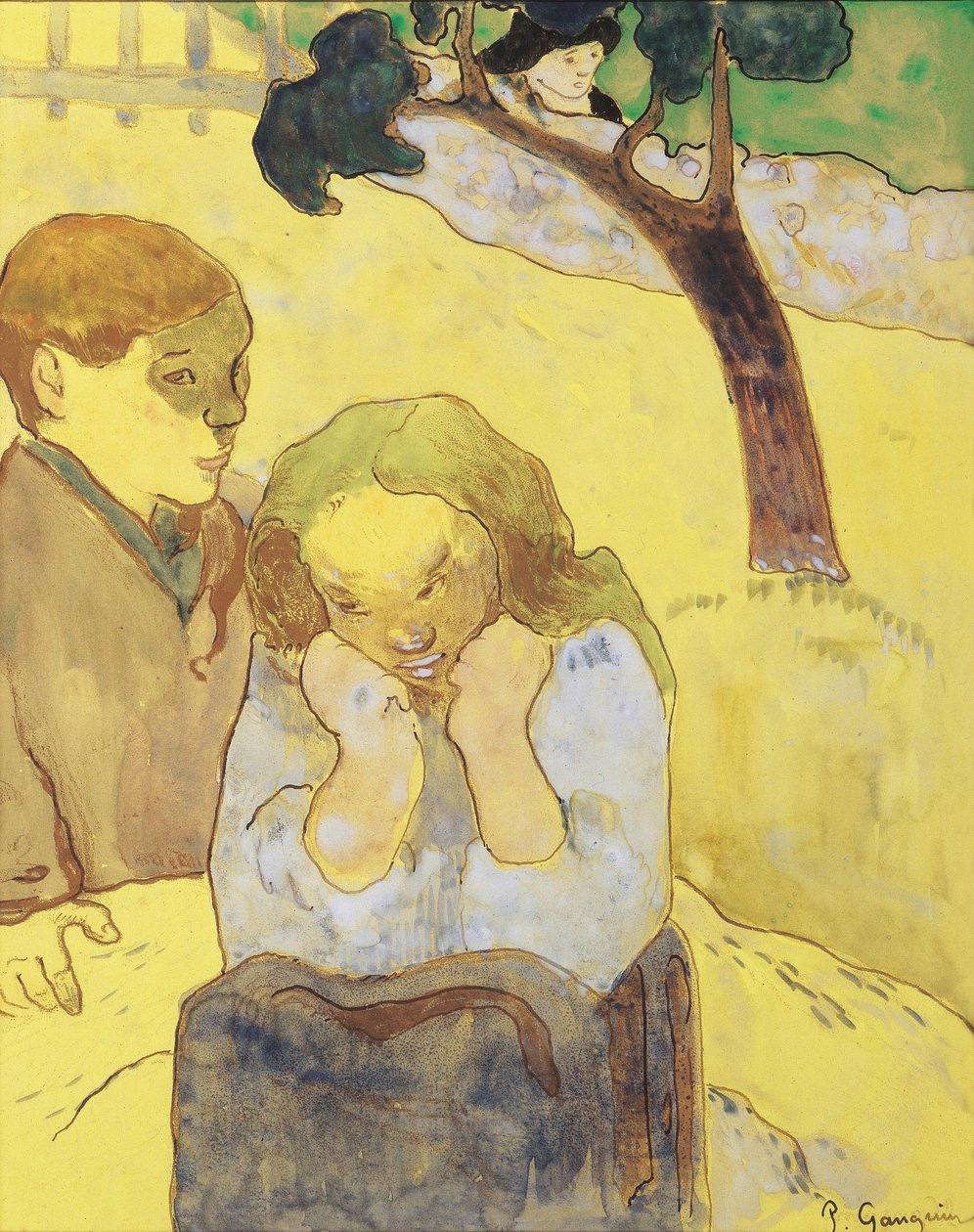 Menneskelig Elendighed; Menneskelige ulykker, 1889 af Paul Gauguin