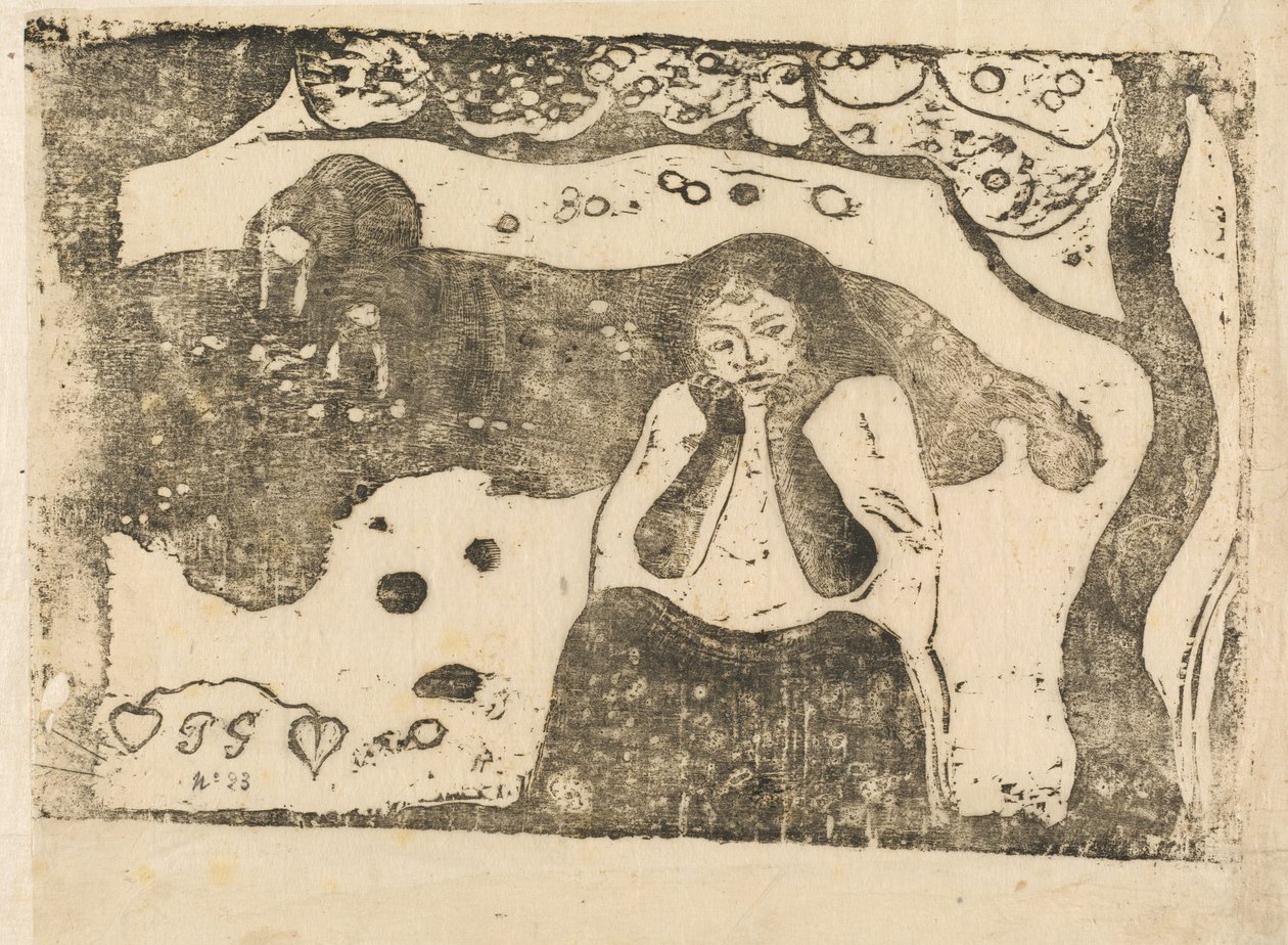 Menneskelig sorg (Miseres humaines) af Paul Gauguin