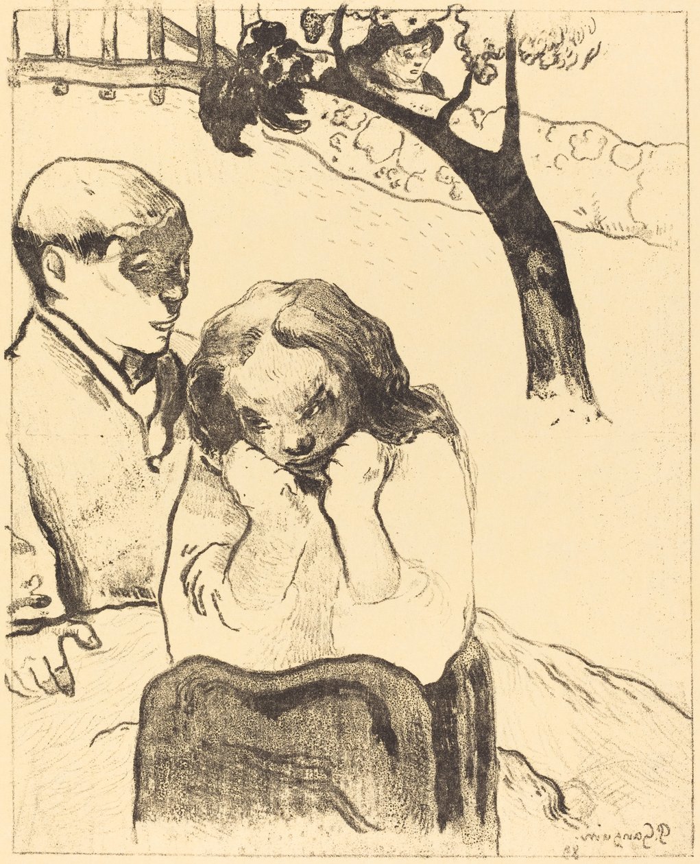 Human Sorrow Miseres humaines, 1889 af Paul Gauguin