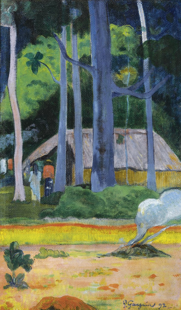 Hytte under træer, 1892 af Paul Gauguin