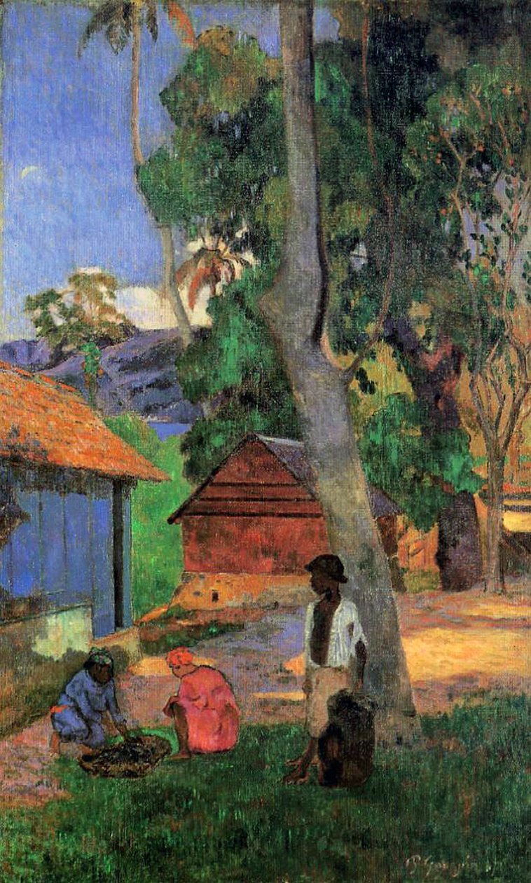 Hytter på Martinique, 1887 af Paul Gauguin