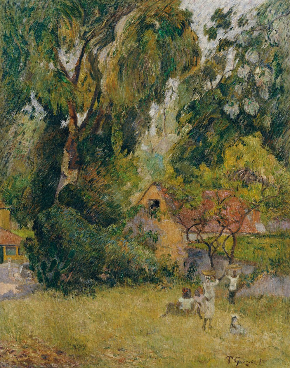 Hytter under træerne af Paul Gauguin