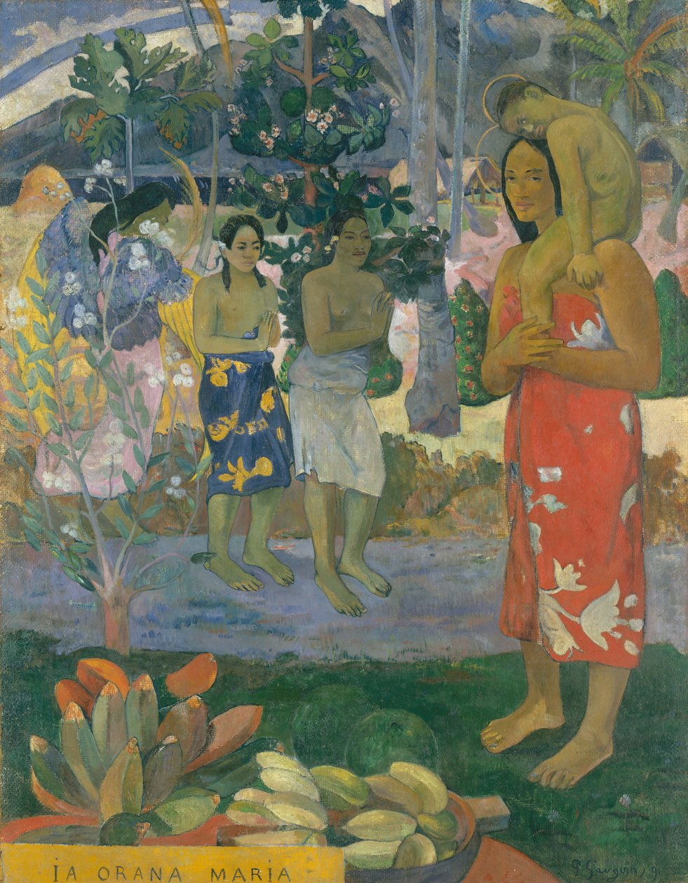 Til Orana Maria Hail Mary, 1891. af Paul Gauguin