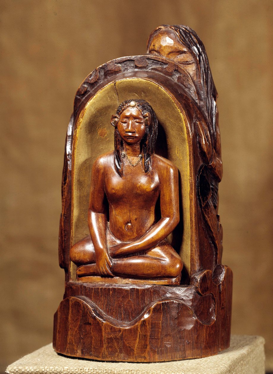 Idol a la pearl Træskulptur, guld og perle af Paul Gauguin (1848-1903). 1892-1893 søn. 0,23x0,12x0,11 m Paris, musee d