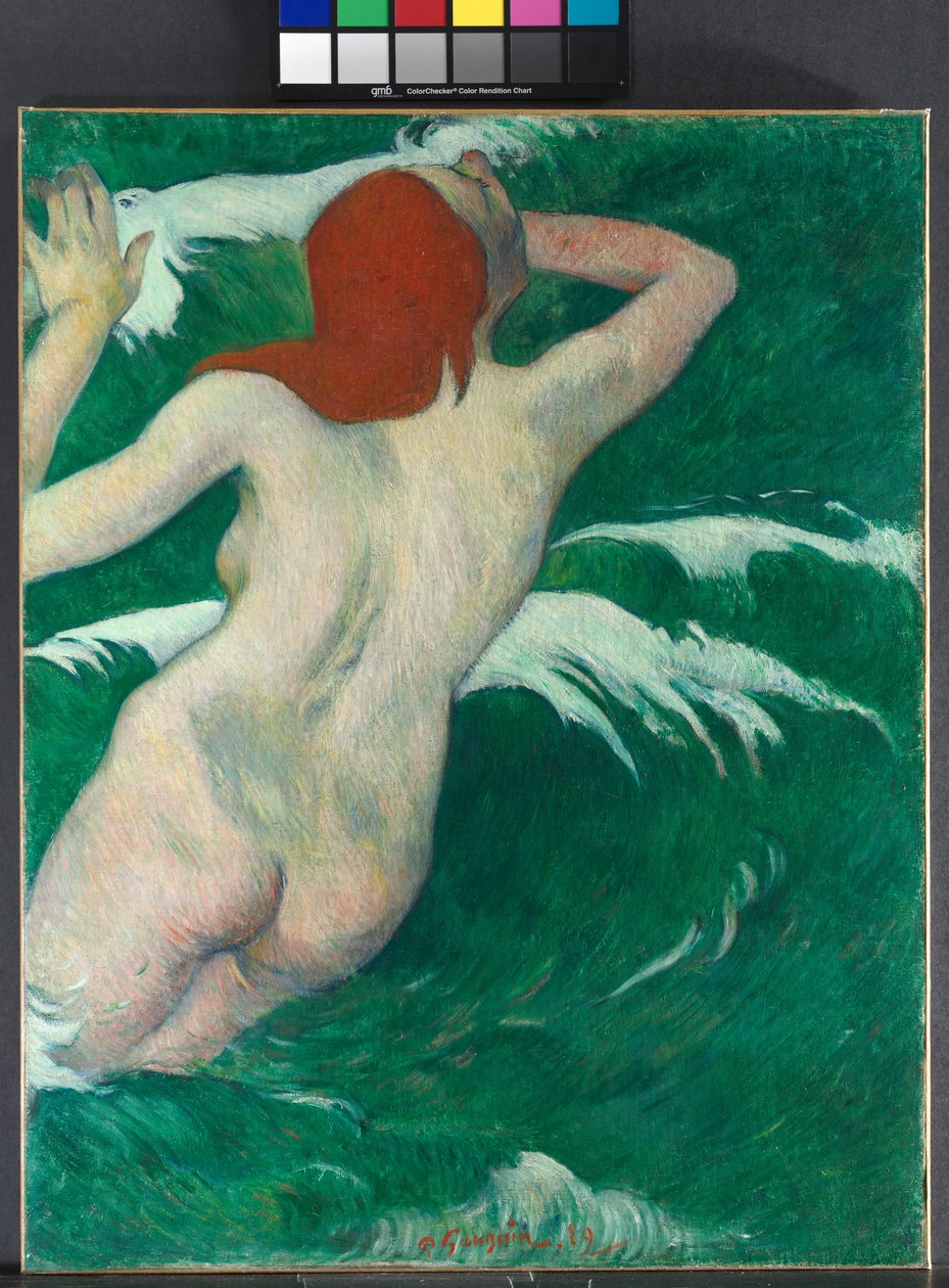 I bølgerne, 1889 af Paul Gauguin