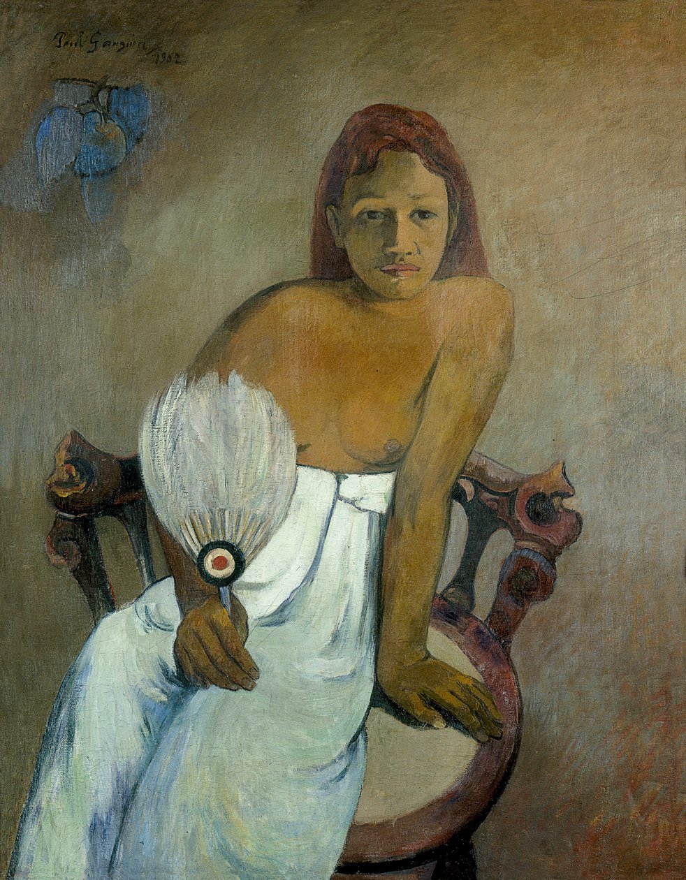 Pige med ventilator af Paul Gauguin